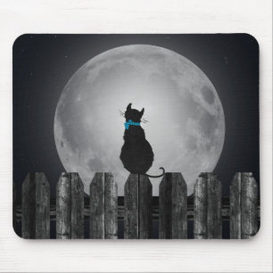 Mousepad Gato À Lua
