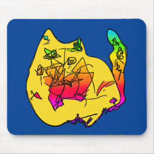 Mousepad Gato Abstrato da Lily