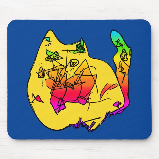 Mousepad Gato Abstrato da Lily (Frente)
