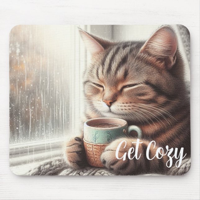 Mousepad Gato Aconchegante  (Frente)