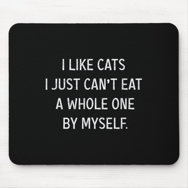 Mousepad Gato Adora Engraçado Eu Gosto de Gatos Eu simplesm (Frente)