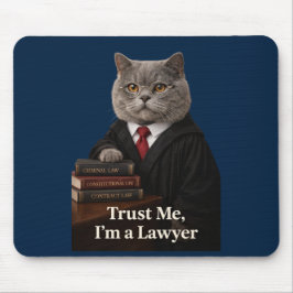Mousepad Gato Advogado Engraçado - Confie em Mim, 