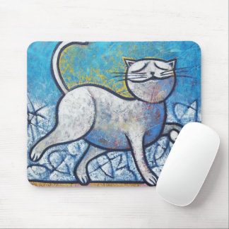 Mousepad Gato Azul (Picasso ao Luar) - Arte Cubista Moderna