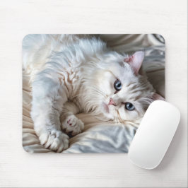 Mousepad Gato Branca de Ragdolas