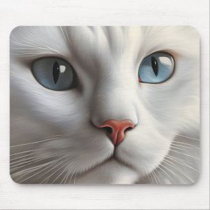 Mousepad Gato Branco