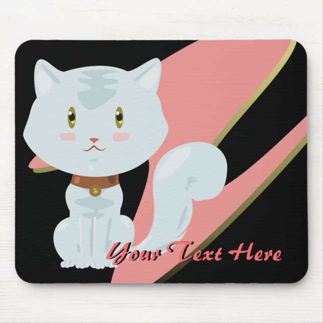 Mousepad Gato Branco (Frente)