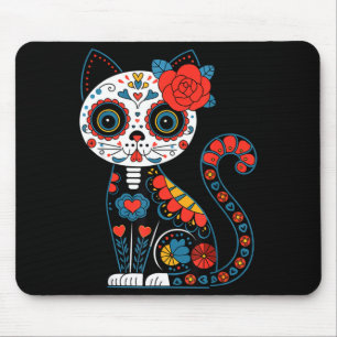 Mousepad Gato caveira de açúcar dia dos mortos dia de los m