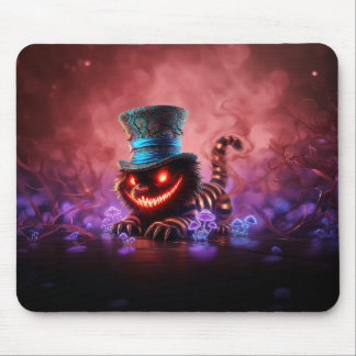 Mousepad Gato Chessie Psicodélico Entre Cogumelos