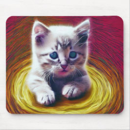Mousepad Gato com medo bonito no portal
