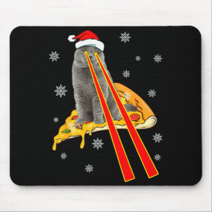 Mousepad Gato Com Olhos Laser Engraçado Zza Gato Natal