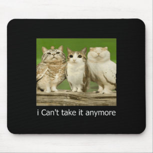 Mousepad Gato Coruja Engraçado, não aguento mais.