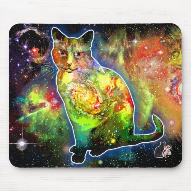 Mousepad Gato Cósmico Omicron (Frente)