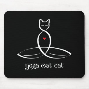 Mousepad Gato da esteira da ioga - texto sânscrito do