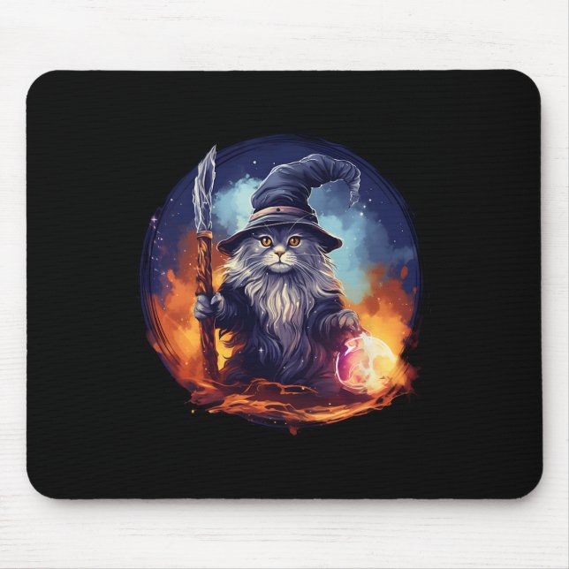 Mousepad Gato de Assistente de Encantação de Feiticeiros Ma (Frente)