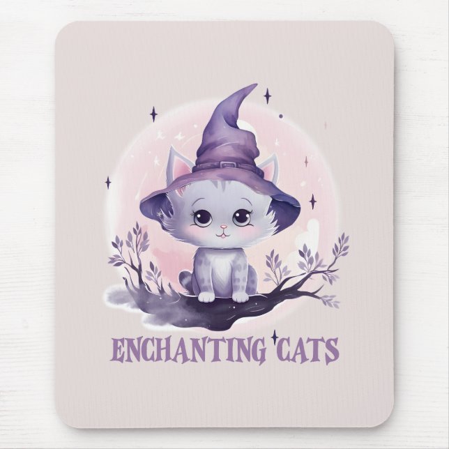 Mousepad Gato de Bruxa Encantadora (Frente)
