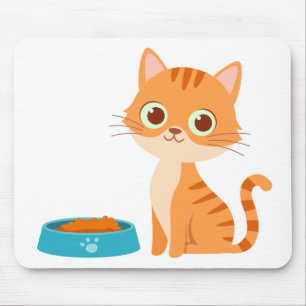 Mousepad Gato de Cartoon Laranja de Gatinho