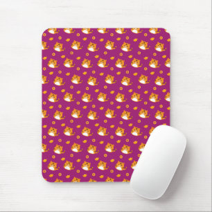 Mousepad Gato de desenho animado fofo Padrão contínuo Lar