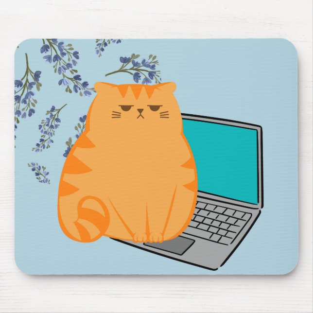 Mousepad Gato de Escritório (Frente)
