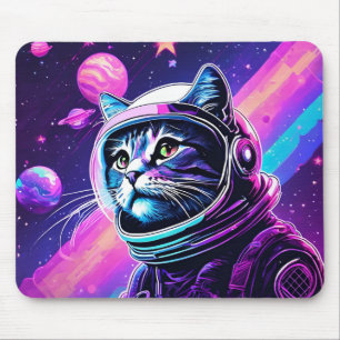 Mousepad Gato de Espaço legal - Pad do Mouse