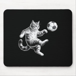 Mousepad Gato de Futebol Engraçado Homens Mulheres Crianças