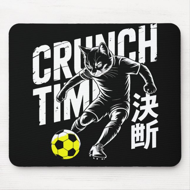 Mousepad Gato de Futebol Gráfico - Para Jogadores e Profiss (Frente)