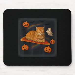 Mousepad Gato De Galáxia Engraçado No Espaço Gato Pizza Hal