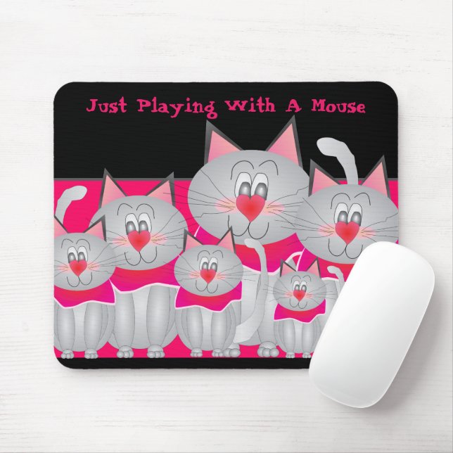 Mousepad Gato De Gato De Gato Bravo E Bravo (Com mouse)