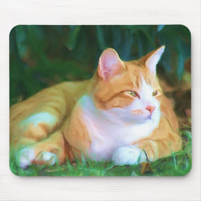 Mousepad Gato de gato malhado alaranjado (Frente)