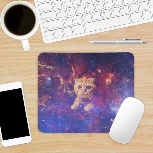 Mousepad Gato de gato malhado alaranjado no tapete do rato