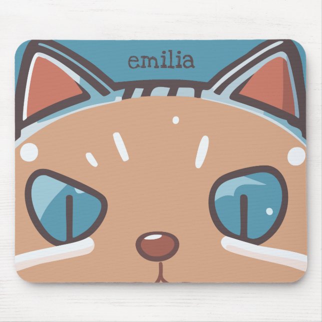 Mousepad Gato de Gato Rosto (Frente)