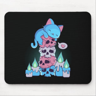 Mousepad Gato De Kawaii, Estético Transgênero, Em Crânios S