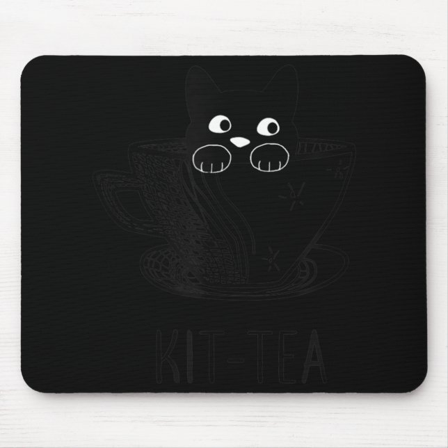 Mousepad Gato De KitTea, Gato De Lover E Gato Negro Diverti (Frente)