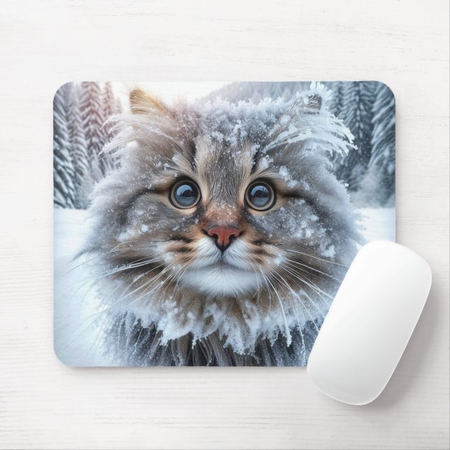 Mousepad Gato de Maine Coon Frosty (Com mouse)