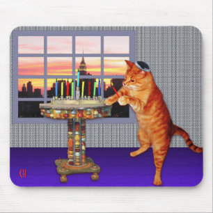 Mousepad Gato de Menorah