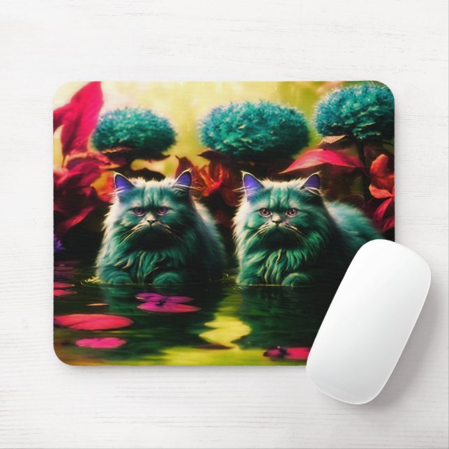 Mousepad Gato de Mouse - Presente perfeito para os amantes  (Com mouse)