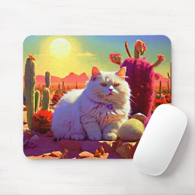 Mousepad Gato de Mouse - Presente perfeito para os amantes  (Com mouse)