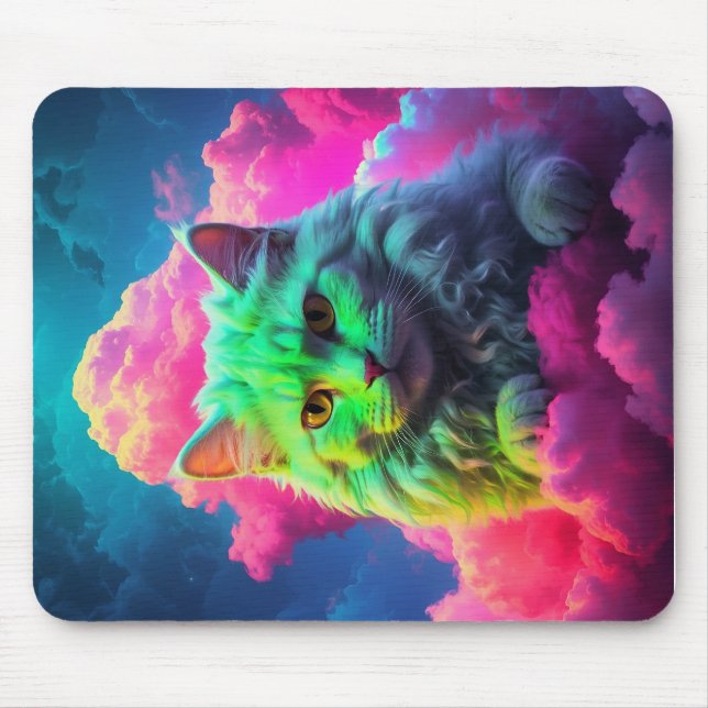 Mousepad Gato de Mouse - Presente perfeito para os amantes  (Frente)