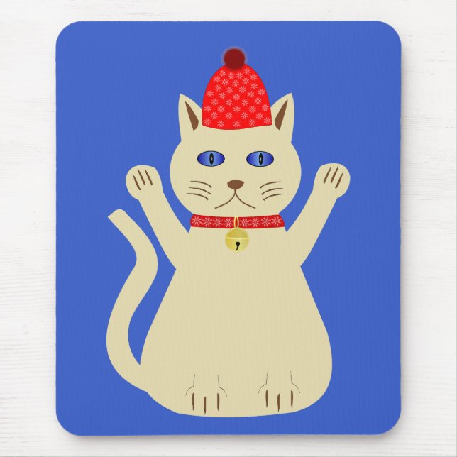 Mousepad Gato de Natal bonito (Frente)