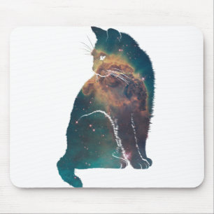 Mousepad Gato de Nebula do Espaço