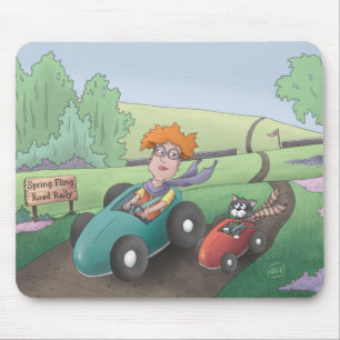 Mousepad Gato de Rally da Lady Road