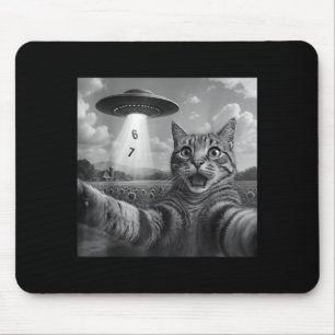 Mousepad Gato de selfie meme engraçado seis sete retro gato