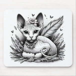 Mousepad Gato de Sphynx doce