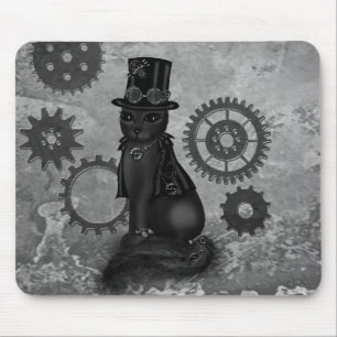 Mousepad Gato de Steampunk