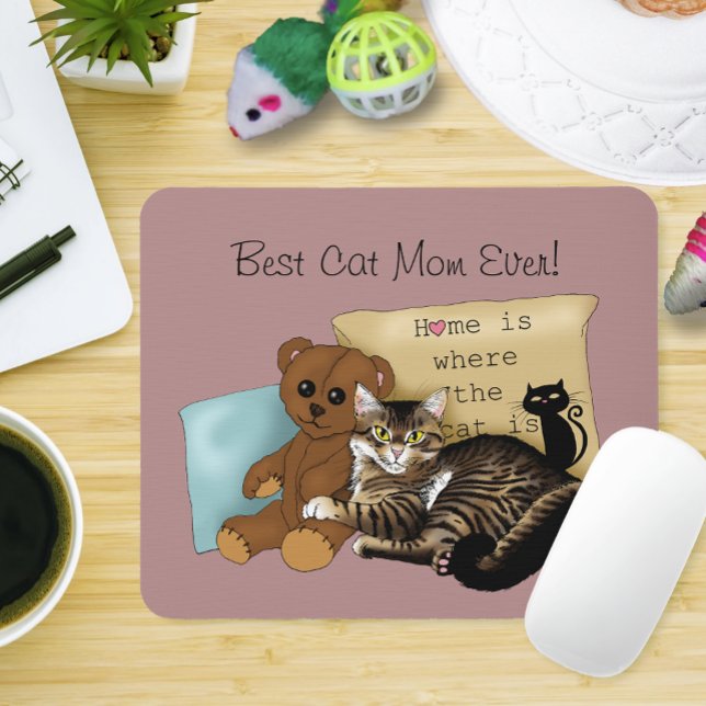 Mousepad Gato dia de as mães (Criador carregado)