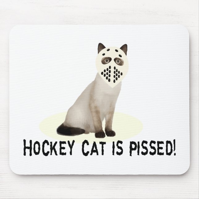 Mousepad Gato do hóquei mijado (Frente)