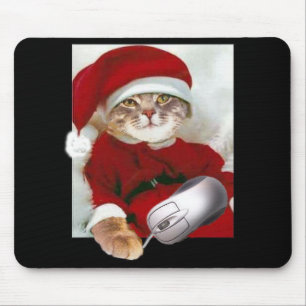 Mousepad Gato do Natal e rato do computador