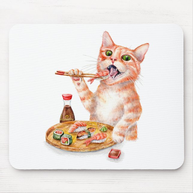 Mousepad Gato do sushi (Frente)