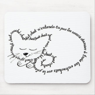 Mousepad Gato dormente, gato charmant