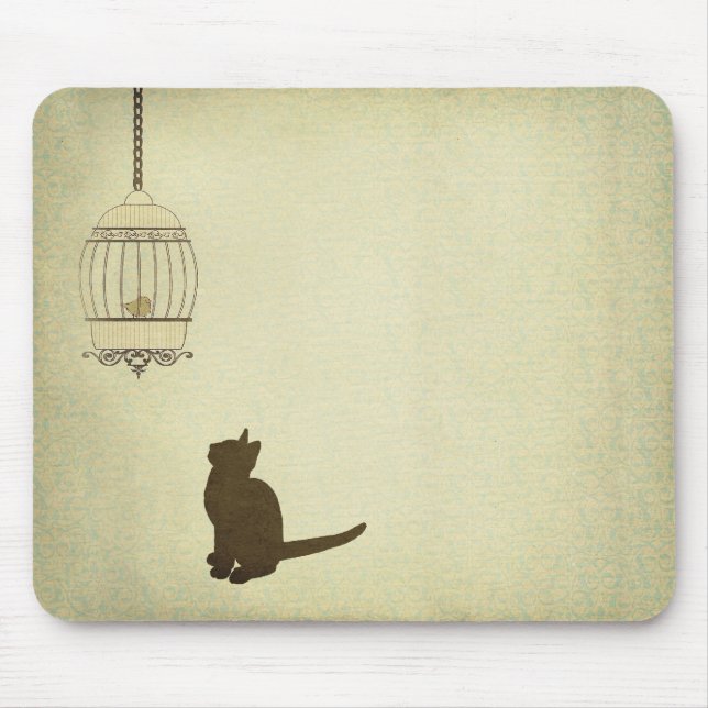 Mousepad Gato e Aves (Frente)
