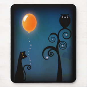 Mousepad Gato e balão